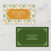 エレガントフローラデイジー植物園模様 名刺 (正面/裏面)