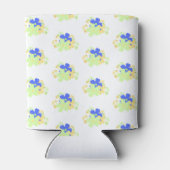 エレガントフローラデザインイン青緑イエロー 缶クーラー (裏面)