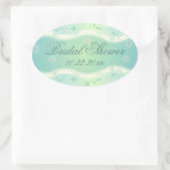 エレガントフローラデザインオーバルブライダルシャワーシールG 楕円形シール (バッグ)