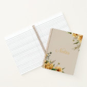 エレガントフローラデザインジャーナルらせん手帳 ノートブック (内部)