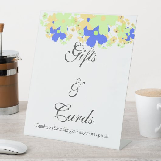 エレガントフローラデザイン黄緑色 台座サイン (インサイチュ)