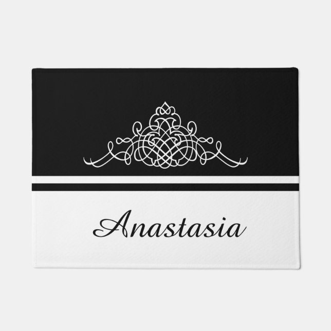 エレガントフローラデザイン ドアマット (正面)