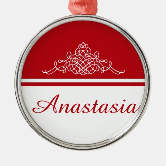 エレガントフローラデザイン メタルオーナメント (正面)