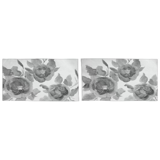 エレガントフローラデザイン 枕カバー (裏面-セット)