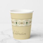 エレガントフローラデザイン 紙コップ (裏面)