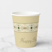 エレガントフローラデザイン 紙コップ (正面)