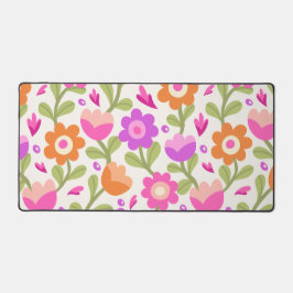 エレガントフローラデザイン – 美しくカスタマイズ可能 デスクマット