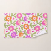 エレガントフローラデザイン – 美しくカスタマイズ可能 バスタオルセット (ハンドタオル)