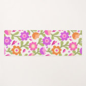 エレガントフローラデザイン – 美しくカスタマイズ可能 ヨガマット (正面(横))