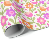 エレガントフローラデザイン – 美しくカスタマイズ可能 ラッピングペーパー (ロールコーナー)