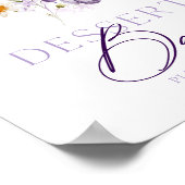 エレガントフローラデザートバー標識 ポスター (角)