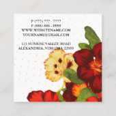 エレガントフローラトレンディー スクエア名刺 (裏面)