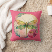 エレガントフローラトンボと名前をカスタムする クッション (ブランケット)