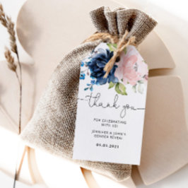 エレガントフローラネイビーピンク性別がメッセージカードを明かす ギフトタグ