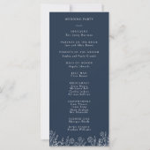 エレガントフローラネイビーブルー結婚式 プログラム (裏面)