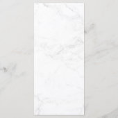 エレガントフローラネイビーブルー&ホワイトマーブル結婚ズ メニュー (裏面)