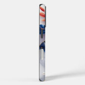 エレガントフローラネイビー大理石iPhoneケース Case-Mate iPhoneケース (裏面 / 右)