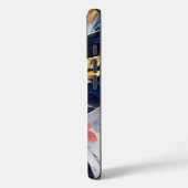 エレガントフローラネイビー大理石iPhoneケース Case-Mate iPhoneケース (裏面 / 左)