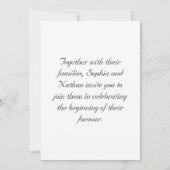 エレガントフローラネイビー&ホワイト結婚ズ 招待状 (裏面)