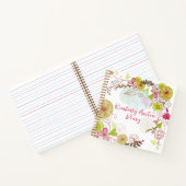 エレガントフローラノートパッフランスのク ノートブック (内部)