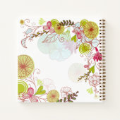 エレガントフローラノートパッフランスのク ノートブック (裏面)