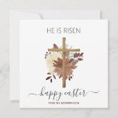 エレガントフローラハッピーイースタークロスクリスチャン シーズンカード (正面)
