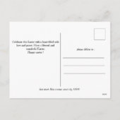 エレガントフローラハッピーイースタークロスクリスチャン シーズンポストカード (裏面)