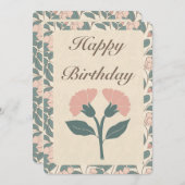 エレガントフローラハッピーバースデーカード シーズンカード (正面/裏面)