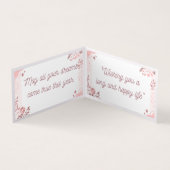 エレガントフローラハッピーバースデーカード – パーソナライズされた (内部)