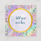 エレガントフローラハートフレーム:すべての大事な行事 エンクロージャーカード (裏面)