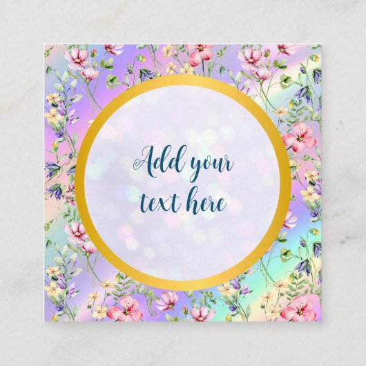 エレガントフローラハートフレーム:すべての大事な行事 エンクロージャーカード (裏面)