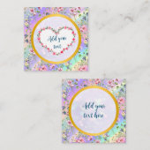 エレガントフローラハートフレーム:すべての大事な行事 エンクロージャーカード (正面/裏面)