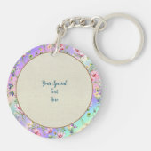 エレガントフローラハートフレーム:すべての大事な行事 キーホルダー (裏面)