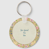 エレガントフローラハートフレーム:すべての大事な行事 キーホルダー (裏面)