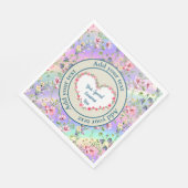 エレガントフローラハートフレーム：すべての大事な行事 スタンダードランチョンナプキン (角)