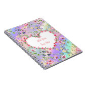 エレガントフローラハートフレーム：すべての大事な行事 ノートブック (右側)