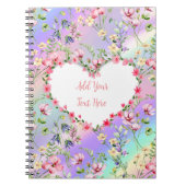 エレガントフローラハートフレーム：すべての大事な行事 ノートブック (正面)