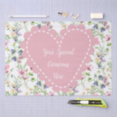 エレガントフローラハートフレーム:すべての大事な行事 薄葉紙 (クラフト)