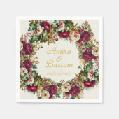 エレガントフローラバライスラーム結婚ズ スタンダードカクテルナプキン (正面)