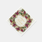 エレガントフローラバライスラーム結婚ズ スタンダードカクテルナプキン (角)
