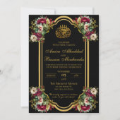 エレガントフローラバライスラーム結婚ズ 招待状 (正面)