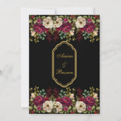 エレガントフローラバライスラーム結婚ズ 招待状 (裏面)