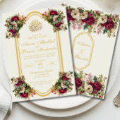 エレガントフローラバライスラーム結婚ズ 招待状