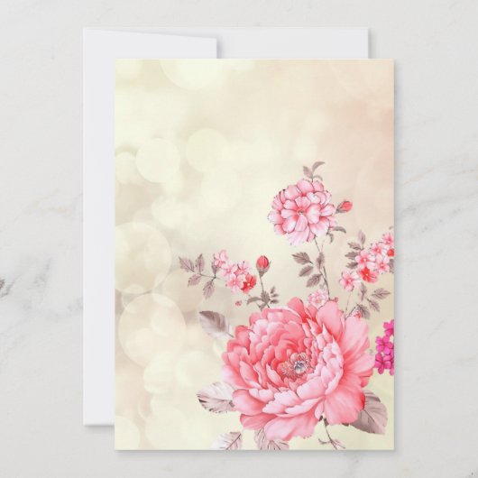 エレガントフローラバラゲイ結婚式招待状 招待状 (裏面)