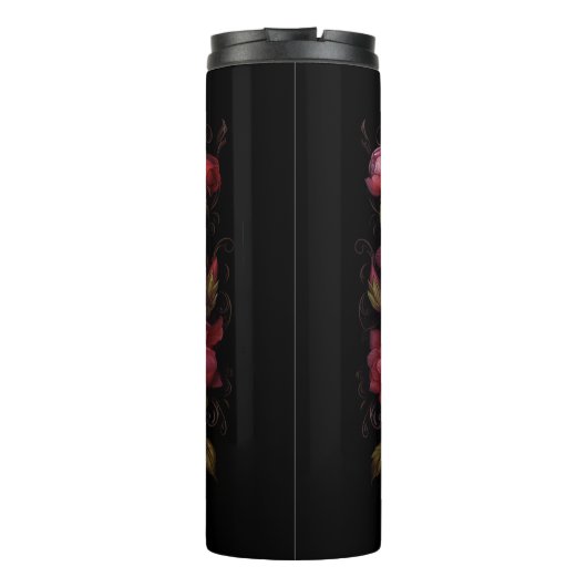 エレガントフローラバラスカルパーソナライズされた タンブラー (裏面)