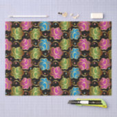 エレガントフローラバラティッシュペーパー 薄葉紙 (クラフト)