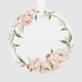 エレガントフローラバラピ結婚ンクオーナメント オーナメント (裏面)