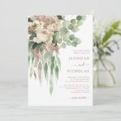 エレガントフローラバラピ結婚ンク 招待状 (スタンド正面)