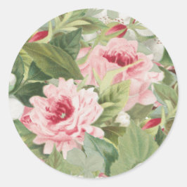 エレガントフローラバラヴィンテージシール ラウンドシール