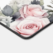 エレガントフローラバラ名前をカスタムする デスクマット (コーナー)